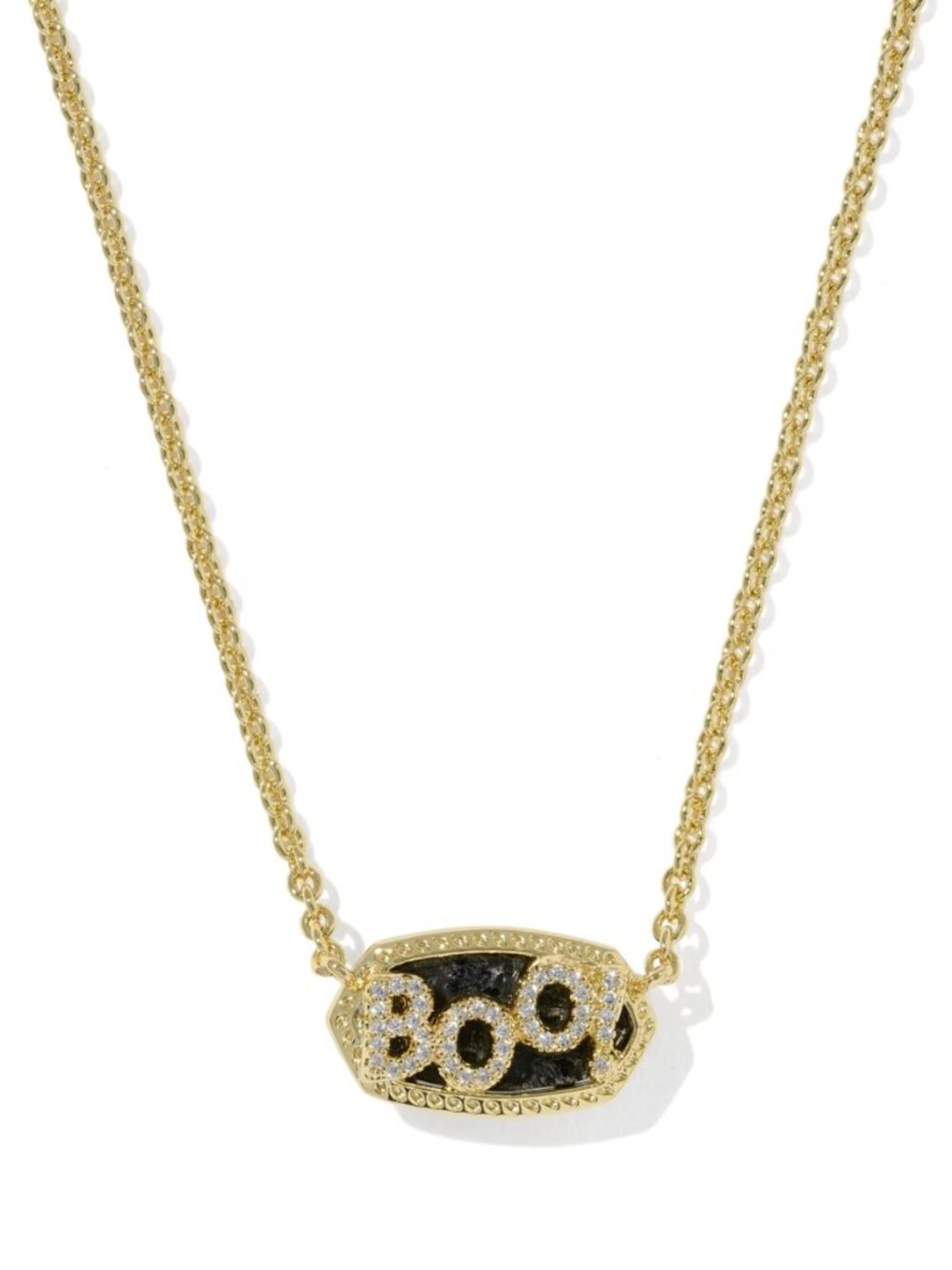 Elisa Gold Boo Short Pendant Necklace